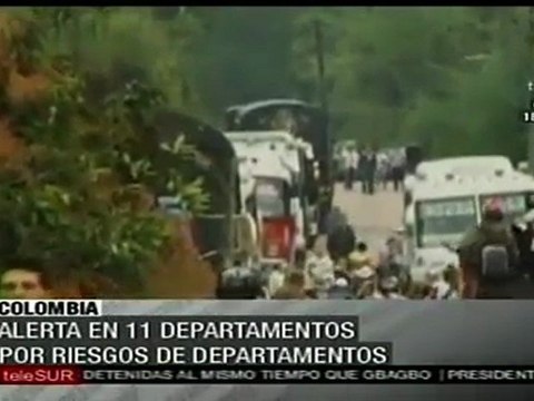 Alerta roja por intensas lluvias en Colombia