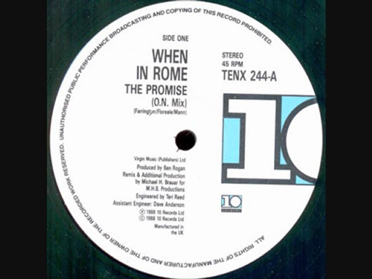 WHEN IN ROME - A1. The Promise (O.N. Mix) - Vídeo Dailymotion, image size:1440x1080