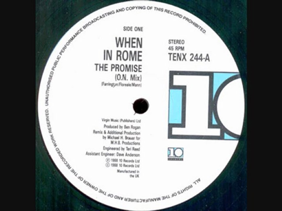 WHEN IN ROME - A1. The Promise (O.N. Mix)
