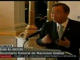 Ban ki Moon pide cese al fuego en Libia