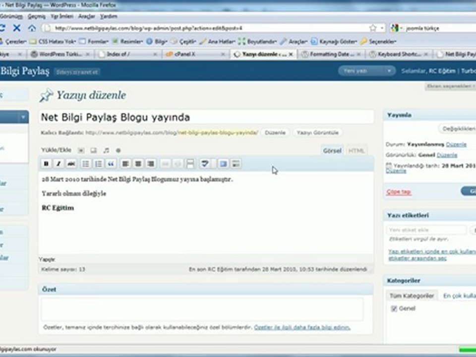 9 - Kalıcı Bağlantı Ayarları - SEO Çalışması (teknoctrl.com)
