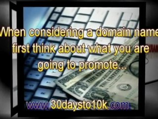 Affiliate Marketing : On Buying a Domain Name