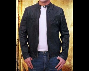 OBLOW Leather Jacket Zac Efron 17 Again Movie