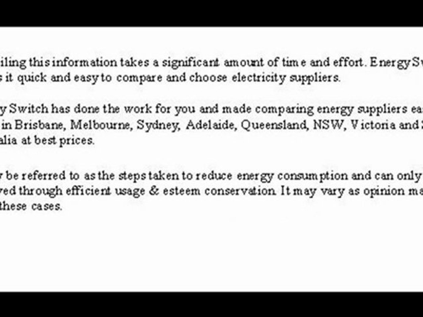 Electricity Comparison