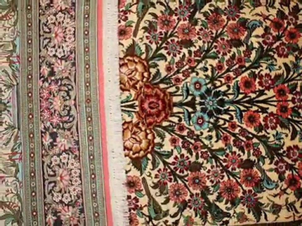 Tapis d'Orient, Tapis Persan, Tapis Ghom en soie, Galaxytapis série 1.wmv