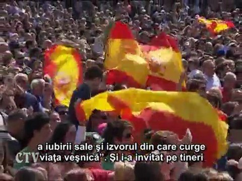 Papa: „Tineri, ne revedem la Madrid, înrădăcinaţi în Cristos”