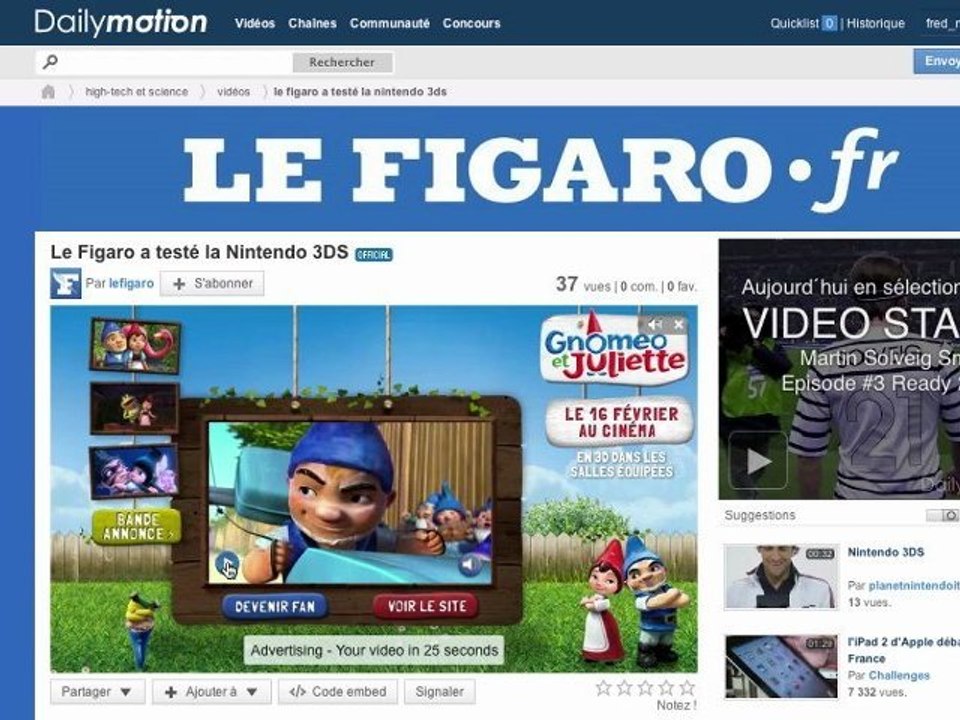 Pre-roll interactif Gnoméo