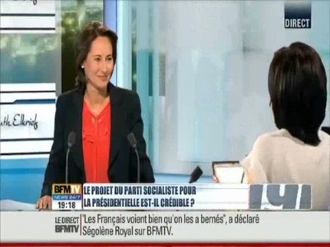 Ségolène Royal invitée du « 19h Ruth Elkrieff » sur BFM TV