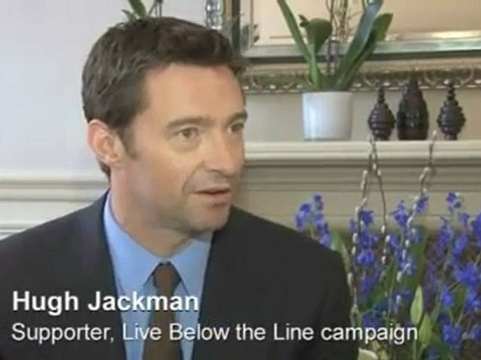 Hugh Jackman supports anti-poverty campaign