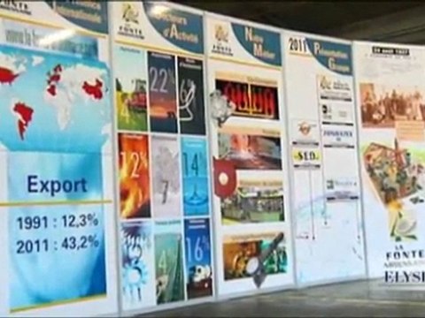 N. Sarkozy visite l'usine La Fonte Ardennaise