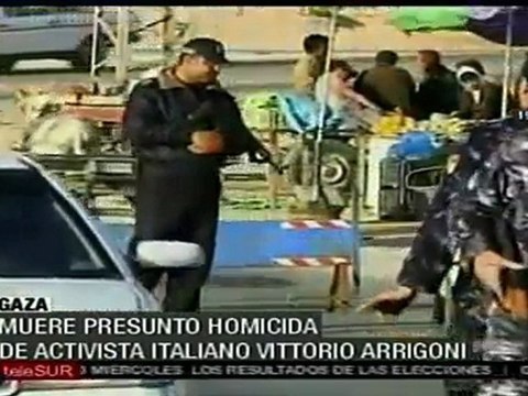 Muere presunto homicida de activista Vittorio Arrigoni