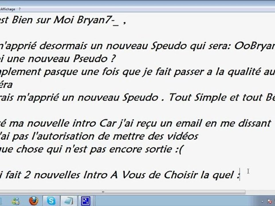 Petit Annonce + 2 NEW Intro a voté [CLOSE]