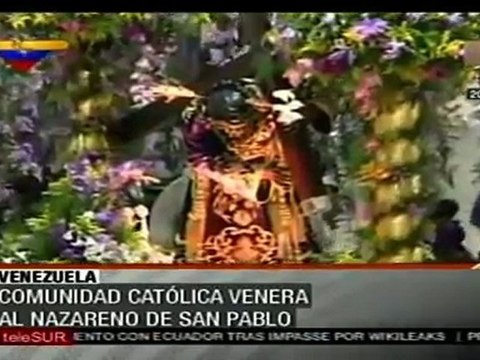 Celebran en Caracas al Nazareno de San Pablo