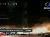 India pone en órbita satélites