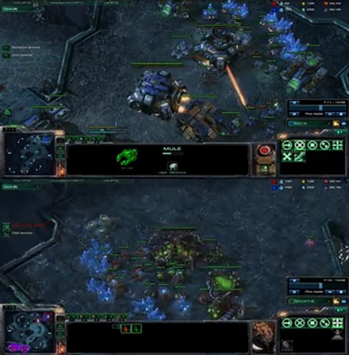 [SC2] GeForceFX VS WaZz : View of 2 players Starcraft II