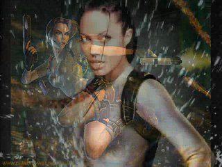 Lara Croft and Angelina Jolie with Guns Slideshow