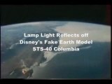 Space Shuttle Hoax -Light Reflects off Disney/NASA Fake Earth Models