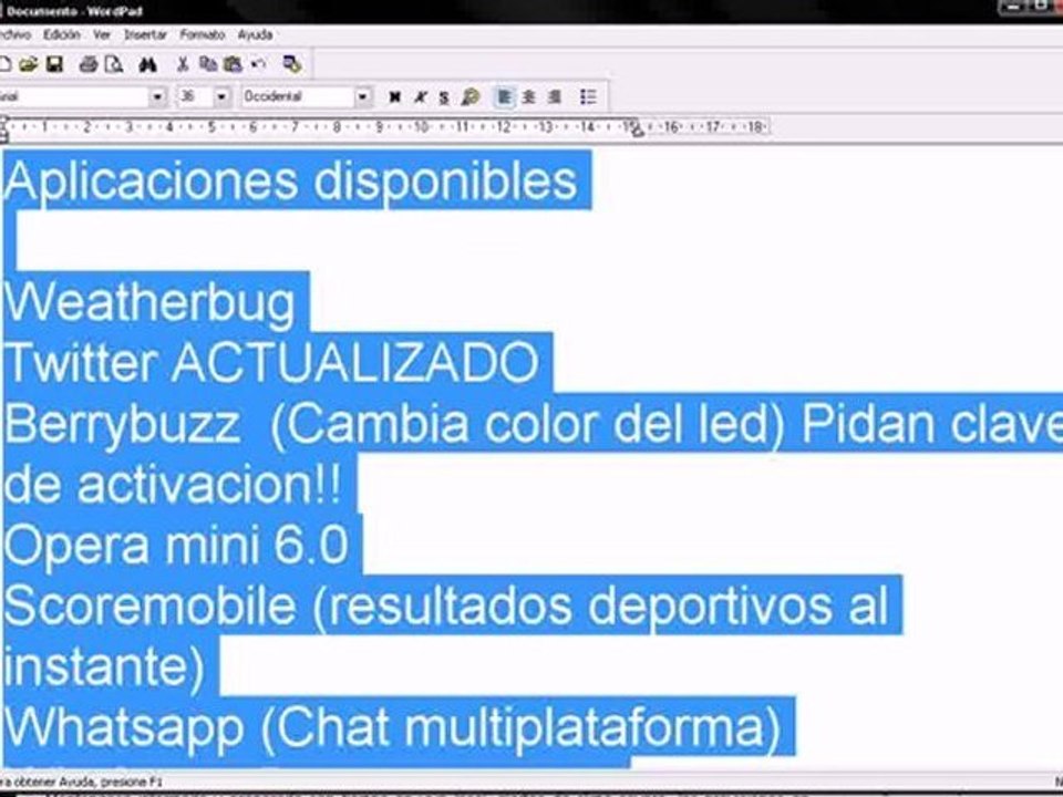 Aplicaciones blackberry disponibles en nuestra web