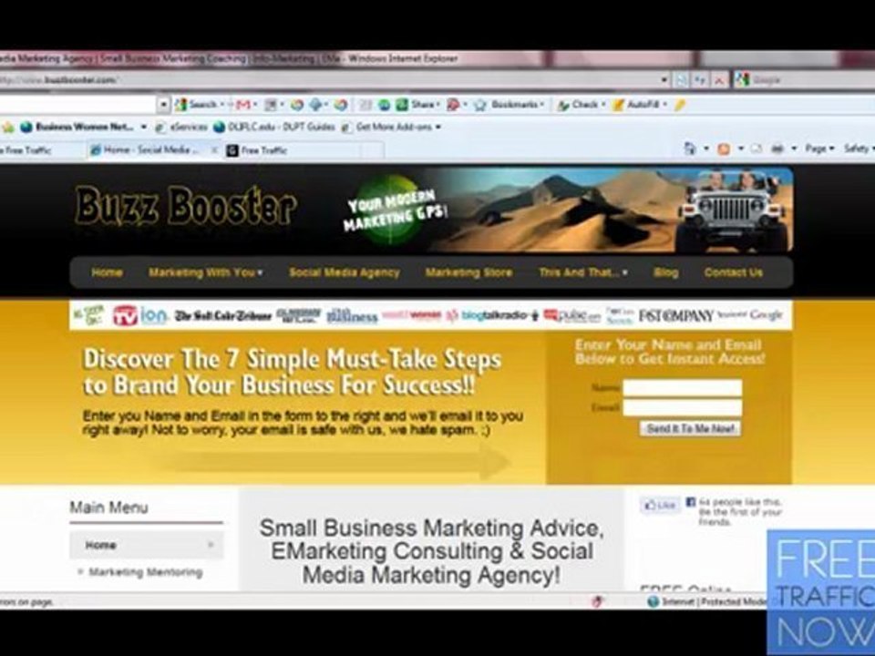 BuzzBooster.com & FreeTrafficNow.com share website tips.