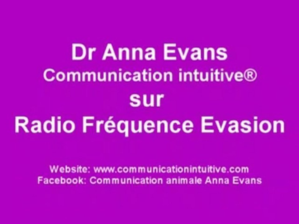 Dr Anna Evans sur Radio Fréquence Evasion!  Edouard (2/3)