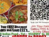 Text: 1CURRY to 88802 DISCOUNT Offers Indian Takeaway & Restaurants in Camberley