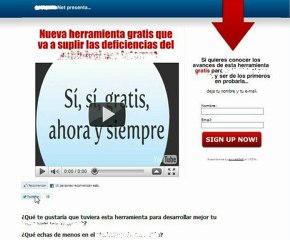 Página de captura personalizada en Emprendelia.com