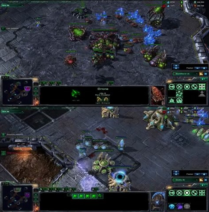 [SC2] Grubby VS MushiMaster : View of 2 players Starcraft II