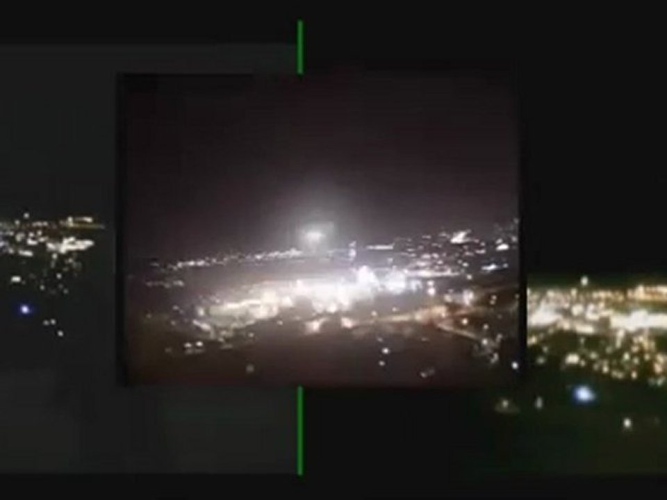 UFO over Jerusalem synced 3 videos