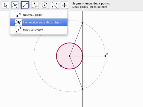 Tangentes à un cercle (méthode d'Euclide)
