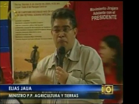 El Min. De Agricultura y Tierra Elías Jaua, dijo que podría