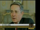 El presidente Uribe en una entrevista televisiva dijo que le