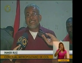 El Concejal de Caracas Inmer Ruiz exigió al Alcalde Metropol