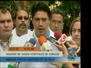 Médicos de distintos hospitales caraqueños protestan hasta e