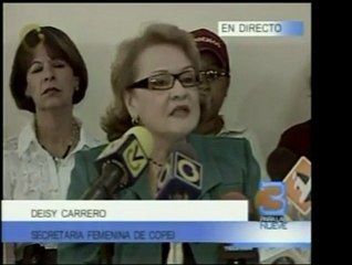 Una representación de mujeres del partido Copei apoyaron a I