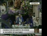 Durante la misa en Sta. Teresa el Cardenal Urosa Sabino hizo