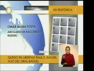 El hijo de Raúl Isaías Baduel fue detenido y liberado en Tri