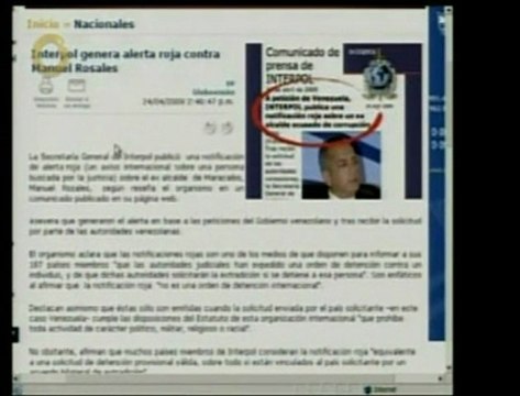 Interpol expedió una notificación roja contra Manuel Rosales