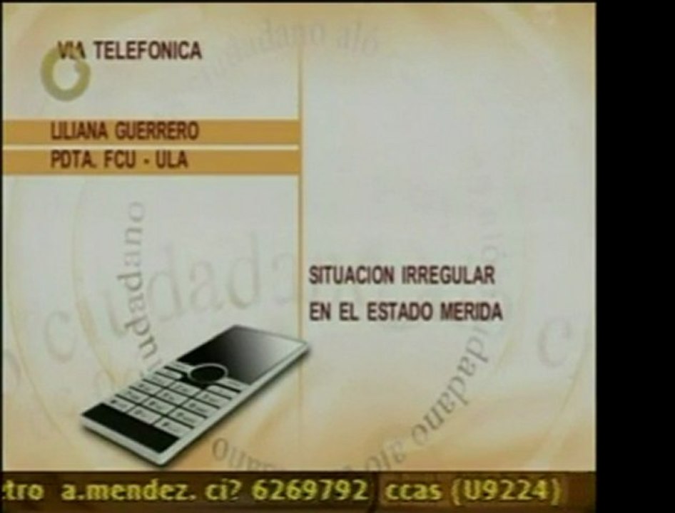 La Pdta. del FCU de Mérida describe en detalle los disturbio
