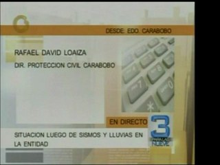 Desde Carabobo Protección Civil reporta que el epicentro del