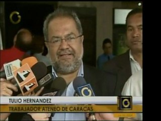 Trabajadores del Ateneo de Caracas están en desacuerdo con e