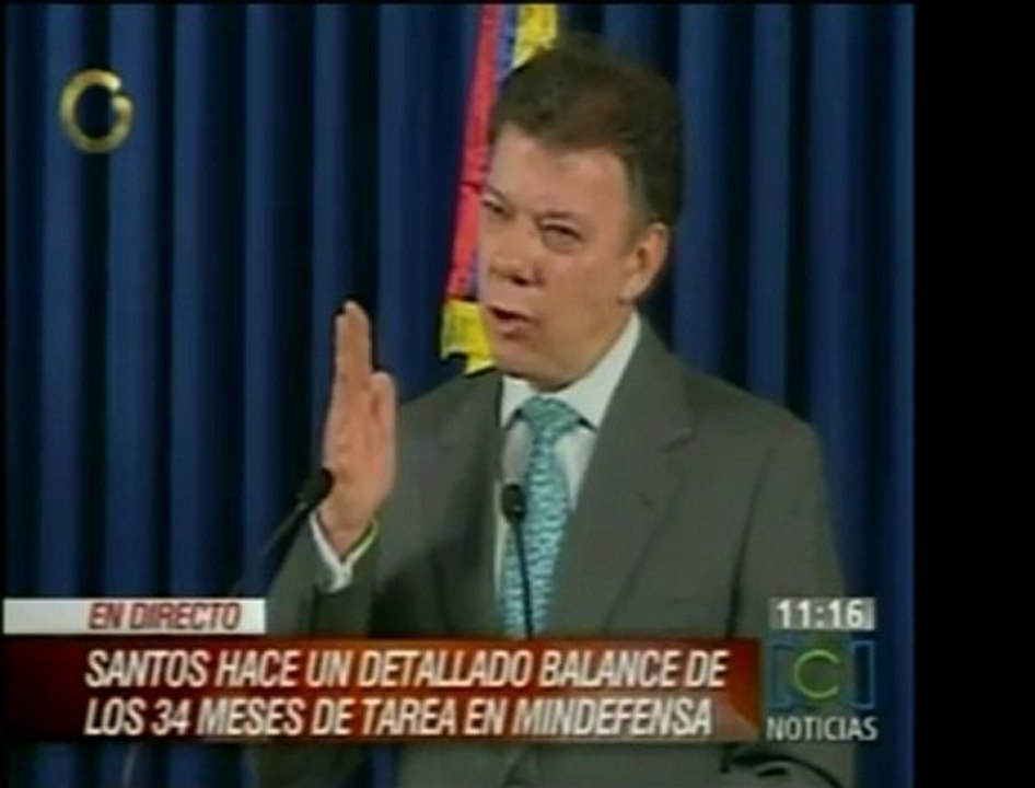 El Ministro de la Defensa colombiano, Manuel Santos, present