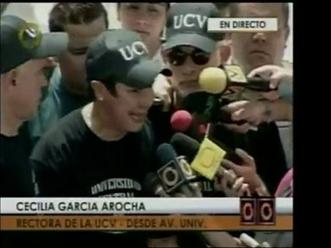 La rectora de la UCV, Cecilia García Arocha, declaró luego r