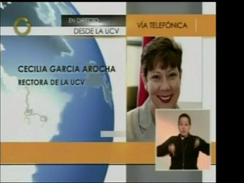 La rectora de la UCV, Cecilia García Arocha, declaró vía tel