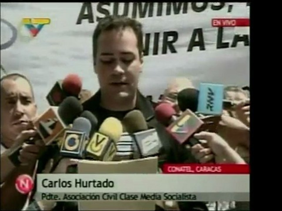 La asociación Clase Media Socialista fue a Conatel a apoyar
