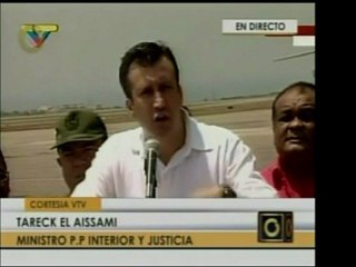 El Min. De Interior y Justicia Tareck El Aissami, anunció la