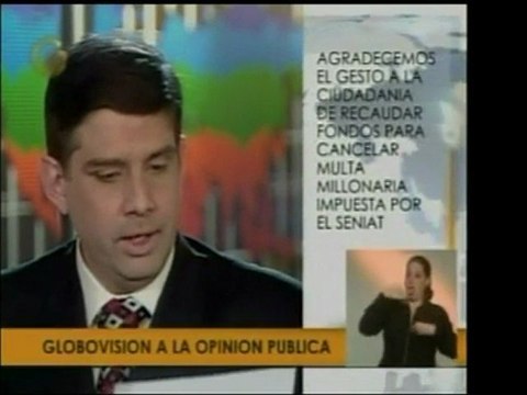 Globovision emitió un comunicado en agradecimiento por el ap