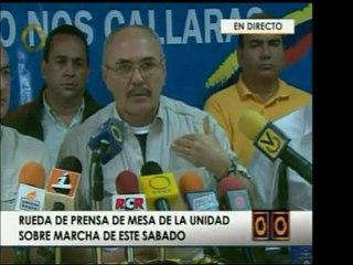 La Mesa de Unidad, aclaró que la oposición pidió permiso par