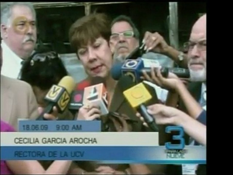 La rectora de la UCV rechazó la quema del FCU de esa univers
