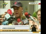 El Alcalde Jorge Rodríguez da las rutas de las marchas por l