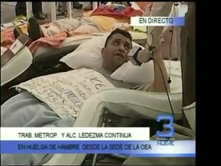Los trabajadores de la Alcaldía Metropolitana que acompañan